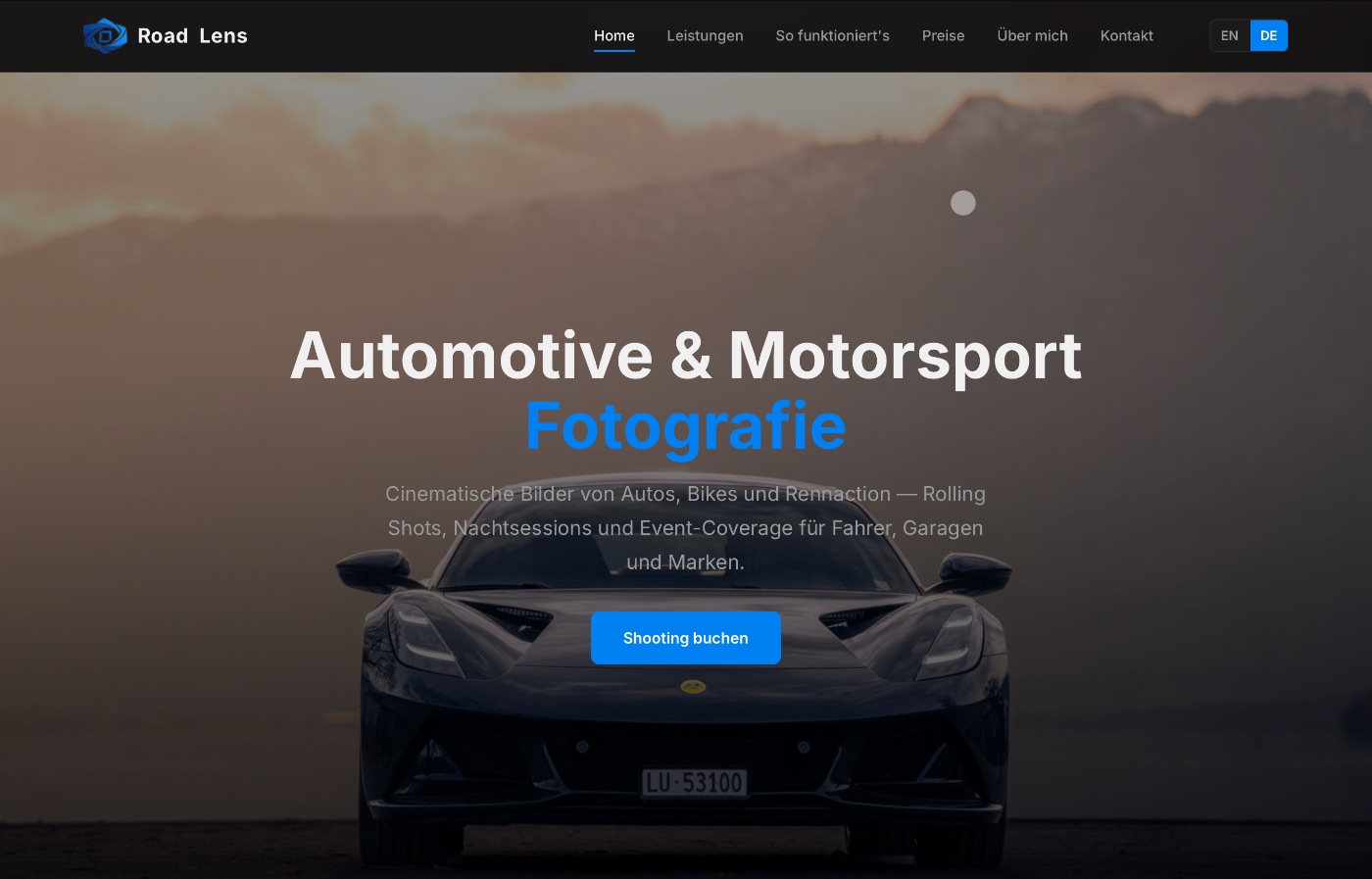 Road Lens homepage